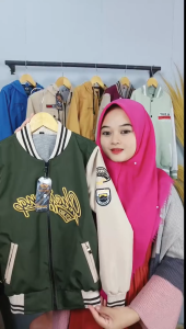 jaket baseball anak /jaket parasut bolak balik/jaket bomber usia 4-9 tahun