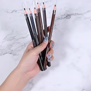 Waterproof eyebrow pencil easy to use High color rendering waterproof and oilproof Buy six and get a free pencil sharpener