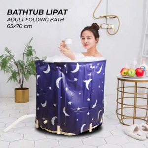 Bak Mandi Lipat Portabel 65x70Cm Dewasa Spa Bathtub Lipat Portable Adult Folding Bath