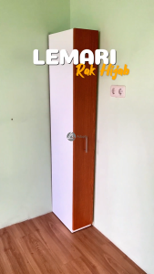 Adapta-Standing Mirror Lemari Rak Hijab Gantung - Lemari Cermin Rak HIjab Sudut dengan Standing Mirror