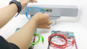 VR~Vibox Aux-71 Kabel Audio Transparan Hifi 3.5mm Male to Male Original HD Sound Universal