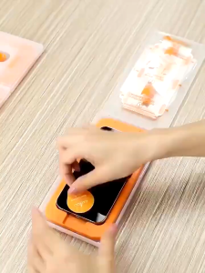 HD Premium Tempered Glass untuk iPhone 11, 12, 13, 14, 15 Pro Max: Full Cover Screen Protector Film dengan Easy Auto Install dan Dustproof Remove Kit