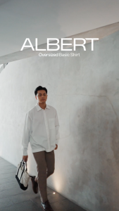 CUTOFF Albert Oversized Basic Shirt Kemeja Pria Polos Lengan Panjang Cotton Poplin