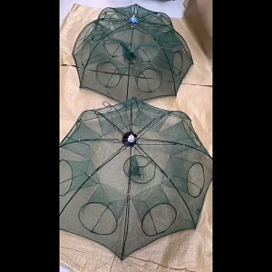 MQ Perangkap Bubu Payung 16 Lubang Alat Jaring Pancing Jala Ikan Udang Kepiting Lele Lobster Sungai Laut Danau Fish Trap Net