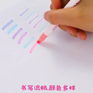 Papeterie - 12pcs/set Highlighter Pen Stationery Milkliner Double Headed Fluorescent Marker Pen 12 Colors Mark Pen Cute