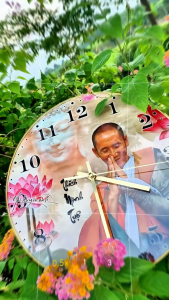 Tranh đồng hồ trang trí nhà ở (tặng đinh treo và móc treo) in hình theo yêu cầutranh đồng hồ thầy Minh Tuệ