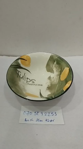 Tô sứ loe 15cm hoa văn Tulip ( tô 15cm x 5cm)