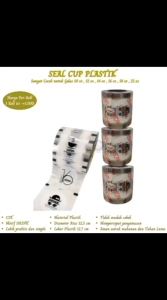 Cup Sealer Motif Plastik & Lid Sealer Cup Plastik Isi 1000 Pcs