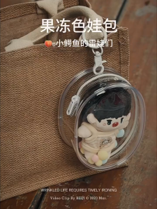 Pouch PVC Doll 10cm 15cm 20cm PVC Pouch Labubu Popmart Transparan Doll PVC Bag Anti Air