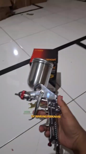 IWA SAGOLA Spray Gun Spet Cat Angin Mesin Kompresor F75 Tabung Atas 400ml / Spray gun Sagola F75 Tabung Atas 400ml