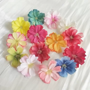 Đầu bông hoa giả hoa sao nhái hoa cúc hoa mai hoa mận trang trí hộp quà nón tốt nghiệp phụ kiện chụp hình sản phẩm decor giỏ quà tết