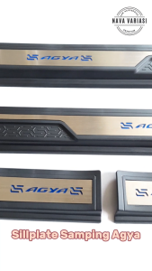 Sillplate Belakang Pijakan Kaki Samping Toyota All New Agya 2023 Hitam Kombinasi