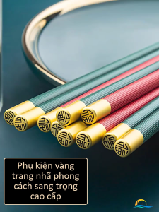 [Set 5 Đôi] Đũa Sợi Thủy Tinh Phong Cách Nhật Bản HADU Đũa Ăn Cơm Hợp Kim Cao Cấp Chống Mốc Kháng Khuẩn Chống Trơn Trượt Dùng Cho Máy Rửa Bát