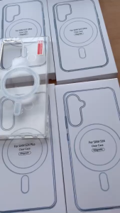 Ốp lưng Samsung Galaxy S24 S24 Ultra S23 Ultra S23 FE S22 Ultra Nam Châm Từ Tính Hỗ Trợ Sạc Không Dây trong suốt không ố