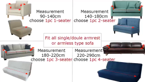 Sofa Cover 1/2/3/4 Seat Sofa Cover Elastic Dust Cover Sofa Cushion Cover Universal Sofa Cover Seat Cover Furniture Decoration