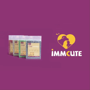 IMMCUTE Selected Premium Tofu Cat Litter Super Clumping Fast water Absorption Antibacterial 100% Natural dust-free Pasir Kucing Tofu 豆腐猫砂(5 Packs)