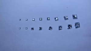 [ 10 viên ] Đá vuôngđá cubic zirconia Star Cut màu trắng cao cấp đá trang sứcđá nail