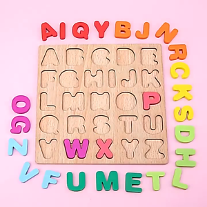 ✧SUPERMALL✧ Mainan puzzle kayu edukasi anak jigsaw puzzle anak motif huruf & nomor T025
