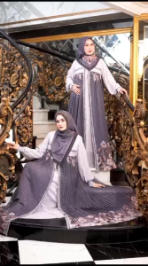 Callista series BY AC SYARI GAMIS SET HIJAB GAMIS SYARI MEWAH