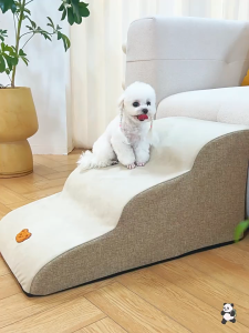 HP302บันไดสัตว์เลี้ยง รุ่นแบบนุ่ม บันไดสุนัข เพื่อให้ขึ้นเตียงได้ง่าย ถอดซักได้