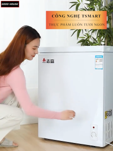 Tủ đông mini gia đình tiết kiệm điện dùng trữ sữa để kem thực phẩm đông lạnh hàng nhập khẩu Bảo hành 2 năm