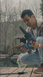 Ronix 8930 20V Cordless Pressure Washer 24.5Bar Max Flow 2L/min Lightweight Portable 6 Nozzle Spray Types Self-Priming 6m Suction Hose 2.0Ah Battery 1-Hr Fast Charging Detergent Bottle Ergonomic Grip for Car Garden Home Cleaning - Includes Mesh