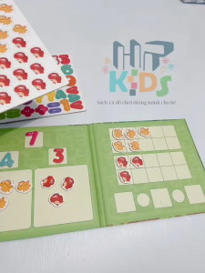 Bảng nam châm học chữ số làm toán hình động vật đáng yêu gấp gọn tiện lợi cho bé mang theo