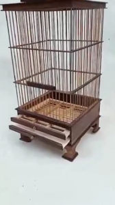 Sangkar kotak pleci kolibri prenjak kayu sono keling motif sangkar PCMI