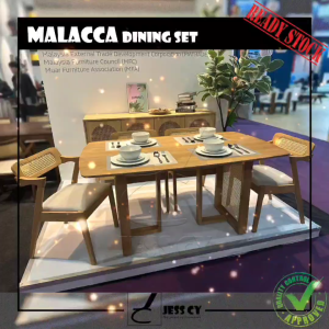 **NEW PRODUCT** MALACCA RATTAN WOODEN DINING SET / MEJA MAKAN ROTAN KAYU / MUJI / 4 KERUSI / 6 KERUSI