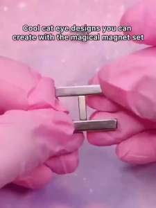4 chiếc Nam châm mắt mèo đa chức năng vẽ móng nghệ thuật Nam châm sơn móng tay lỗ đen lạ mắt
