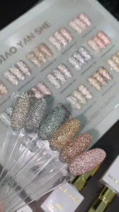 6ตัวใหญ่ Light Diamond Jiao Yan She 15 สี สีแฟลช สีเจล ล่าสุด