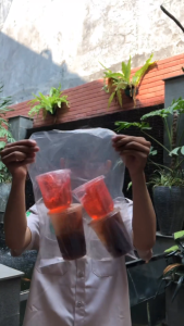 Cup Gelas 16 Oz Datar PET + Tutup Lid Anti Tumpah / Gelas Cup Kopi Teh Strawless 50pc 16oz Polipack Plastik