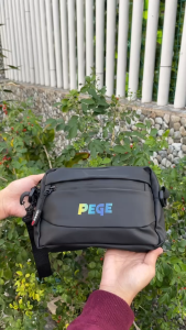 Tas Selempang Pria 3in1 PEGE Halton Slingbag Hitam Waterproof bisa Slempang Pocuh dan Handbag - PG 9029