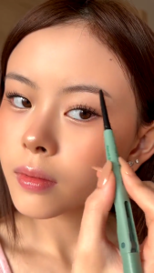 LUXCRIME Triple Action Micro Brow Definer | 3 in 1 Pisau Cukur Pensil Alis Spoolie | Waterproof | Smudge-proof | Ultra Fine Tip | Hair-Like Strokes