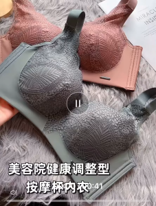 E2019 Non-Wired D Cup Adjustable Lace Ice Silk Bra