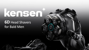 KENSEN Điện Đầu Máy Cạo Râu Cho Hói Nam 6D Dao Cạo Tóc USB Sạc Màn Hình Hiển Thị Đèn LED Chống Nước Râu Máy Cạo Râu