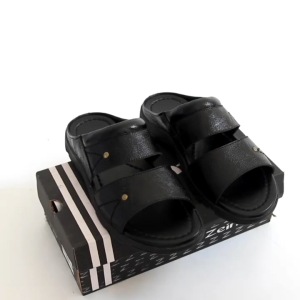 Zeintin - Sandal Selop Pria Hitam BK 8052 Bahan Kulit Asli Sandal Pria