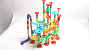 Baby Care Marbles Run Building Blocks Set STEM Catapult Track Building Blocks Slide Beads Educational Toys Children Gift Race Balls Toy Marble Track Race Set - 6402