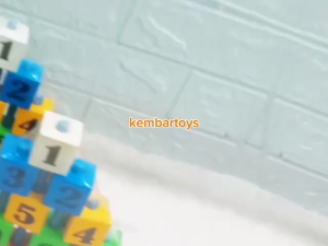 Mainan balok Piramid menyusun Angka Alat Permainan Edukatif TK/PAUD