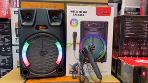 ลำโพงบลูทูธไร้สาย รุ่น ZQS8145 ดอกลำโพง8นิ้ว แถมไมค์สาย รองรับ AUX TF USB ทรงสวยมีที่ตั้งมือถือ และมีที่หิ้วพกพาง่ายมาก