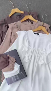 Sasya.clo - Tasla Blouse Bahan Crinkle / Atasan Blouse Wanita / Blouse Wanita Dewasa / Blouse Wanita Lebaran 2026 / Atasan Wanita Korean Style / Baju Wanita Terbaru 2025
