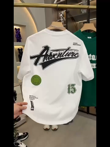 Summer New T Shirt Lelaki S-5XL Hip Hop Graphic Tee 100% Cotton T-shirt Men Round Neck T-shirt Baju