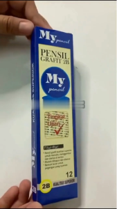 Klik-Beli Pensil 2B Biru (12 PCS) / My Pencil Grafit For Computer / Pensil Kayu Murah
