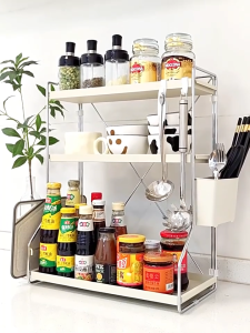 Kitchen Spice Rack Oil Sauce Salt Vinegar Chopsticks and Spoon Multi-layer Spice Rack Table Storage Multifunctional Spice Rack