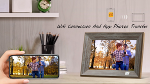 KODAK WiFi 10.1 inch Digital Photo Frame  | 1280*800 HD IPS Touch Screen | Classic Wood Electronic Picture Frame with Cloud Storage | 32 GB Memory storage | RCF-1013W | 1 Year Warranty