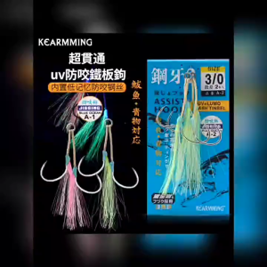 2pcs 7x7 Wire Double Assist Hooks BKK Carbon Steel Luminous UV JIgging Slow Jig Fishing 1/0 2/0 3/0 4/0 5/0 6/0