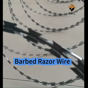 Barbed Razor Wire Anti-Climb Steel Sharp Razor Coil Fence Galvanized 100 Meters Wall Fence for Outdoor Garden Houses