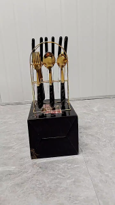 Sendok Garpu Set Sendok Polkadot Garpu Polkadot Sendok Marble Box Gift Set Hampers Sendok Makan Gold