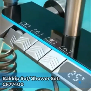 Shower Mandi Tiang Set Keran Panas Dingin Digital Led Suhu Carlo Fiotini CF77400