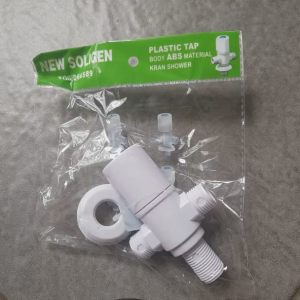 Stop Kran Kloset Soligen Cabang 1 2 Single Double PVC Jet Shower Keran Bidet Kamar Mandi / Stop Kran Cabang Kran Shower Toilet Closet Jet Shower / Sambungan Keran 2 Lubang T 1/2 Inch / Kran Shower
